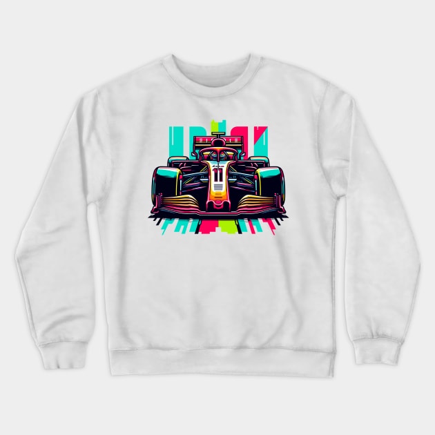 Formula One Crewneck Sweatshirt by Vehicles-Art